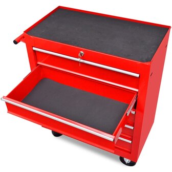 Gereedschapswagen 5 lades rood 2