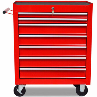 Gereedschapswagen 7 lades rood   3