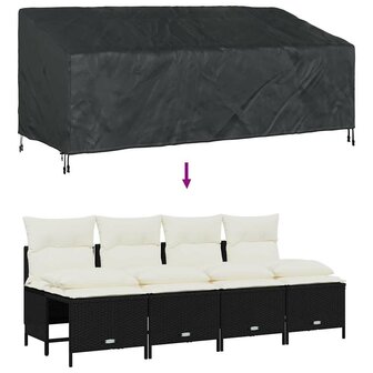 Tuinbankhoes Zwart 220 x 100 x 89 cm 420D oxford stof 9