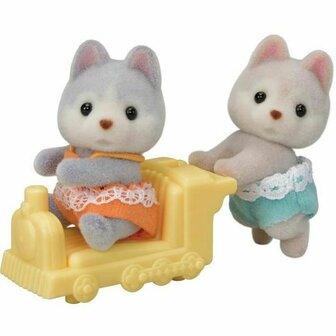Actiefiguur Sylvanian Families Los gemelos Husky 1