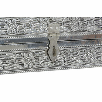 Juwelenkistje Home ESPRIT Zilverkleurig Natuurlijk Hout Aluminium 38 x 20 x 7,5 cm 4