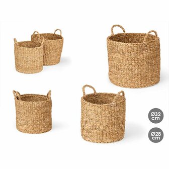 Mandenset Gift Decor Bruin Zeealgen 2 Onderdelen (2 Stuks) 4