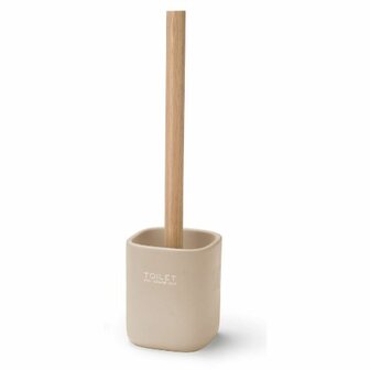 Toiletborstel Berilo Wit Beige Hout Polyresin 9,6 x 37 x 9,5 cm (6 Stuks) 3