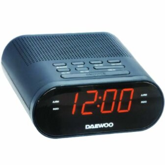 Wekkerradio Daewoo Zwart 1