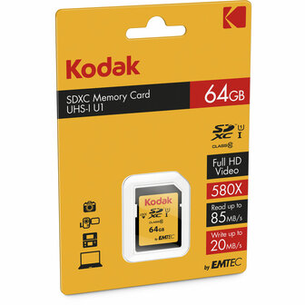 Micro SD kaart met adapter Kodak EKMSD64GXC10K 64 GB 3