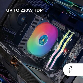 CPU-ventilator Mars Gaming MCPUX4ARGB 5