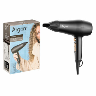 F&ouml;hn Argon Zwart Gouden 2200 W 2