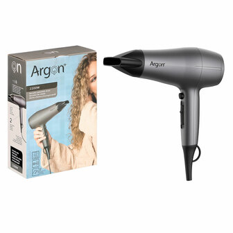 F&ouml;hn Argon Zwart Zilverkleurig 2200 W 2