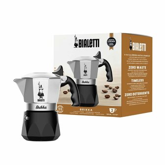 Percolator Bialetti BRIKKA Zwart Aluminium 2 Koppar 2