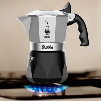 Percolator Bialetti BRIKKA Zwart Aluminium 2 Koppar 4