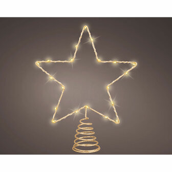 Kerstster Lumineo Gouden Metaal 27 x 22 x 5 cm 2