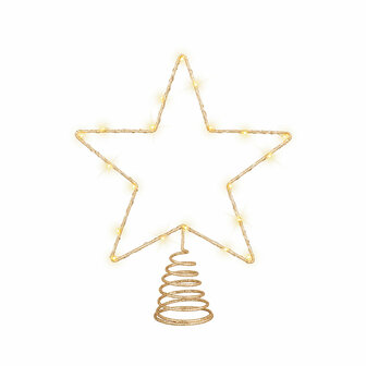 Kerstster Lumineo Gouden Metaal 27 x 22 x 5 cm 3