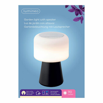 Ledtafellamp Lumineo 894415 Zwart Herlaadbaar 2