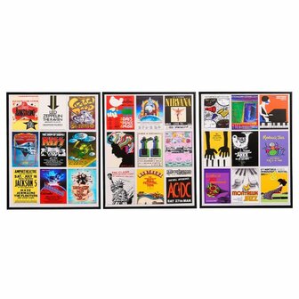 Canvas Gift Decor Muziek 40 x 2 x 50 cm (6 Stuks) 3