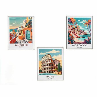 Canvas Gift Decor Stad 40 x 3 x 50 cm (6 Stuks) 3