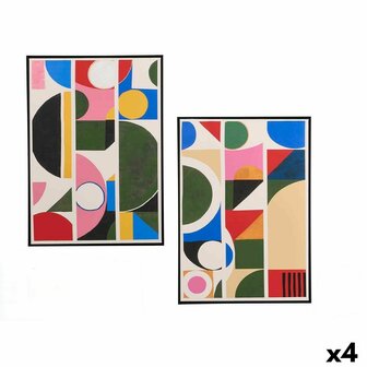 Canvas Gift Decor Abstract 50 x 3 x 70 cm (4 Stuks) 1