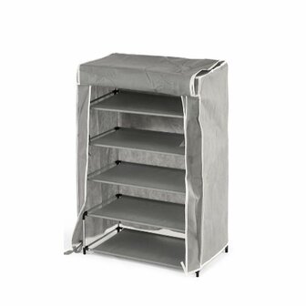 Schoenenrek Kipit Zwart Grijs Stof 50 x 32 x 88 cm 1