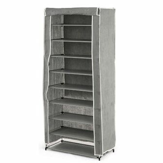 Schoenenrek Kipit Zwart Grijs Stof Plastic 58 x 32 x 157 cm 1