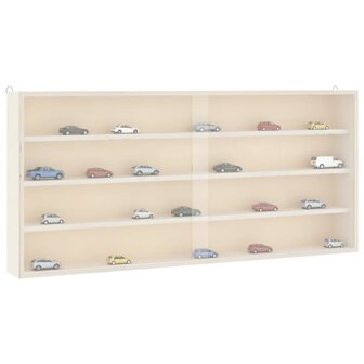 Houten vitrinekast met deuren 80x8,5x37cm 1