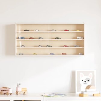 Houten vitrinekast met deuren 80x8,5x37cm 3