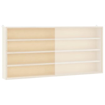 Houten vitrinekast met deuren 80x8,5x37cm 4