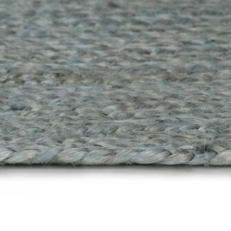 Vloerkleed handgemaakt rond 210 cm jute olijfgroen 3