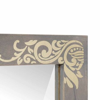 Badkamer Spiegel met spiegel Grijs en Zilver 50 x 70 x 3 cm 4