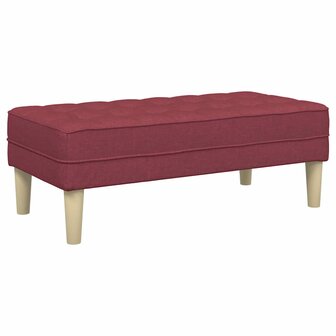 Bankstel 2 pcs Wijnrood 173 x 131 x 67 cm Stof 6
