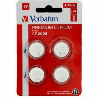 Lithium Knoopcelbatterijen Verbatim 3 V CR2025 4 Onderdelen (20 Stuks) 2