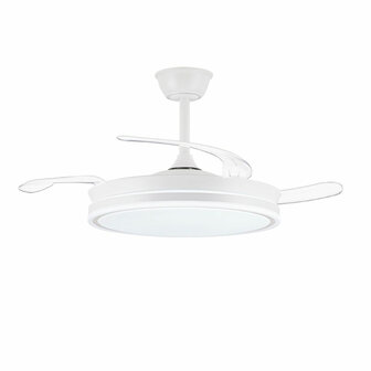 Plafondventilator CristalRecord EVO RETRAC Transparant 72 W 3