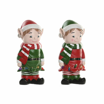 Kerstversiering Home ESPRIT Multicolour Elf 15 X 13 X 32 cm (2 Stuks) 5