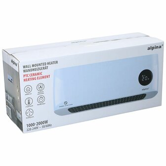 Elektrische Keramische Kachel Alpina Wit 1000-2000 W 2