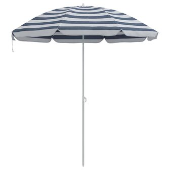 Strandparasol Blauw en wit 161 x 193 cm Polyester 2
