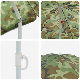 Strandparasol Groen 206 x 206 x 212 cm Polyester en Metaal 5