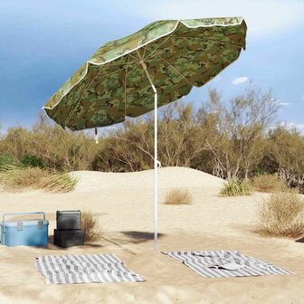 Strandparasol Groen 263 x 263 x 272 cm Polyester en Metaal 3