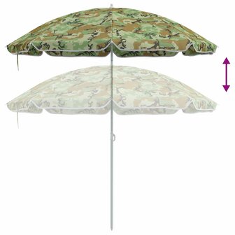 Strandparasol Groen 263 x 263 x 272 cm Polyester en Metaal 6