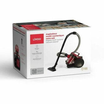 Stofzuiger Livoo DOH105R Zwart Rood 700 W 5