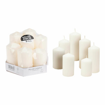 Kaarsenset Wit (7 Stuks) 1