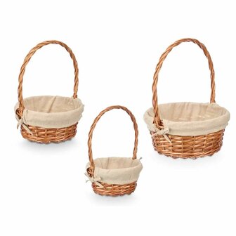 Mandenset Kipit Natuurlijk Polyester Katoen vlechtwerk 3 Onderdelen (8 Stuks) 2