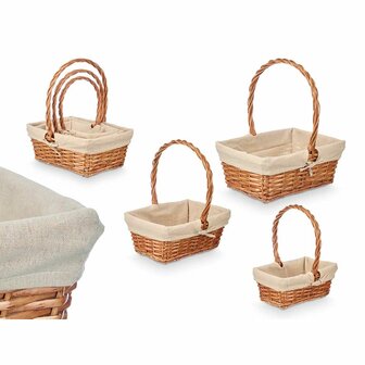 Mandenset Kipit Natuurlijk Polyester Katoen vlechtwerk 3 Onderdelen (8 Stuks) 3