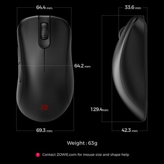 Muis Zowie 9H.N4TBE.A2E Zwart 3200 DPI 3