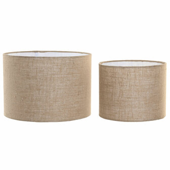 Lampenkap Home ESPRIT Lichtbruin Jute Metaal 40 x 40 x 28 cm (2 Stuks) 1