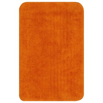 Badmattenset stof oranje 2-delig 2