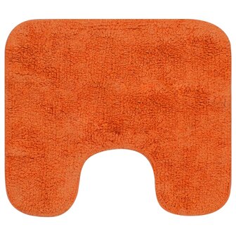Badmattenset stof oranje 2-delig 3