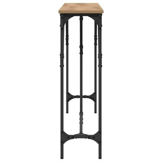 Wandtafel artisanaal eikenkleurig 140 x 23 x 75 cm 6