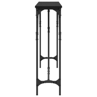 Wandtafel Zwart eiken 140 x 23 x 75 cm Gelaagd hout en metaal 6