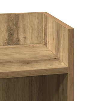 Bijzettafeltje met plank 25,5x27x60 cm artisanaal eikenkleur 7