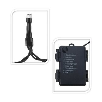 LED lichtsnoer AX8415220 Wit Zwart Warm wit 7 m 6