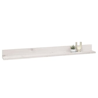 Wandkasten 2 st 110x11x9 cm massief grenenhout wit 6