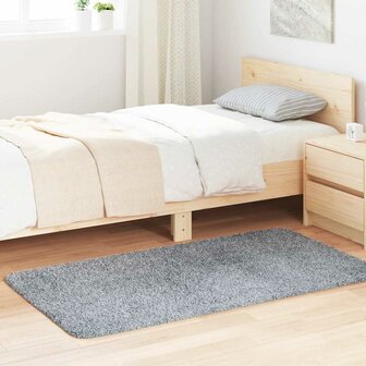 Hoogpolig vloerkleed NAVARRA 80x150 cm polyester lichtgrijs 1